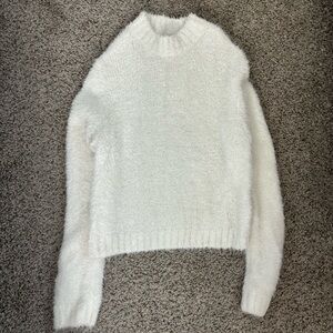 Fuzzy white sweater size m